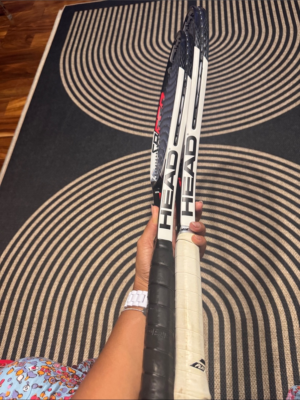 Head Tennis Racquets Pair in White, Black & Red - Picture 2 of 3